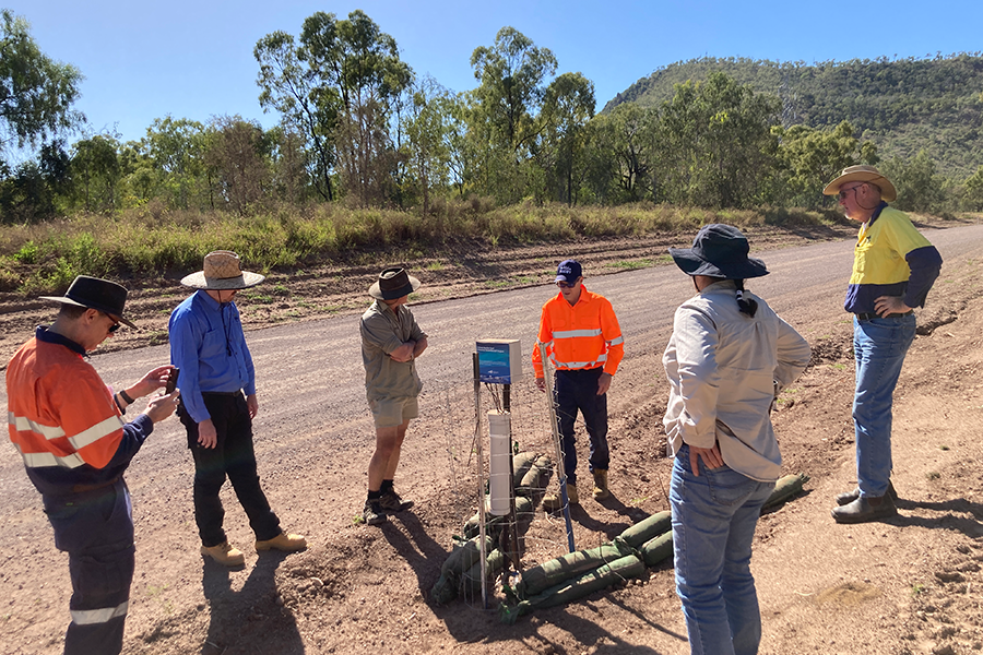 Whitsunday Regional Council project team discussing study segment on Strathmore Road