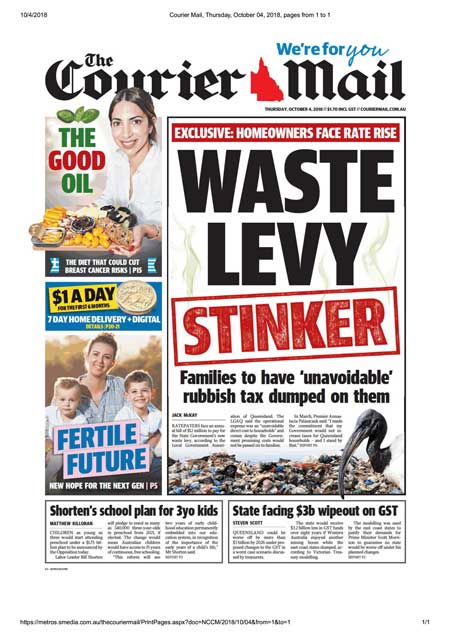 Waste Levy - Courier Mail