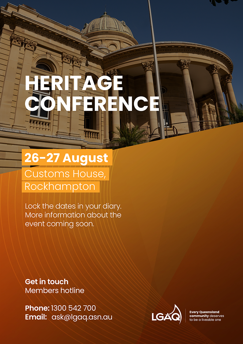 Heritage conference
26 - 27 August 2024
Customs House, Rockhampton
