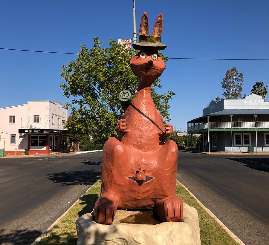 The giant kangaroo statue in Charleville is named Matilda